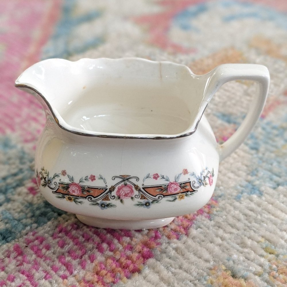 Antique Porcelain Cream Serving Dish